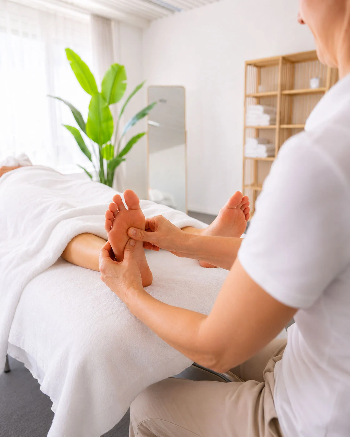 Behandlung der Fussreflexzonen in der Praxis an der Brühlgasse